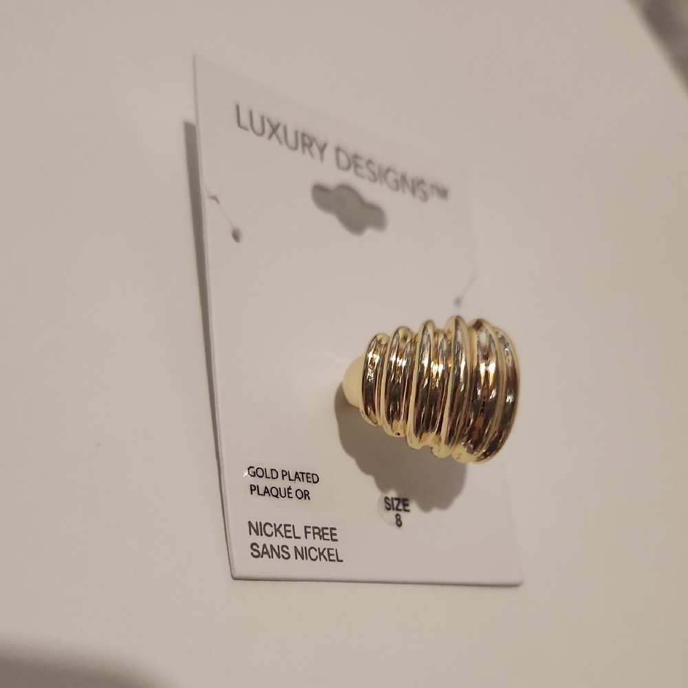 Gold Plated Spiral Ring